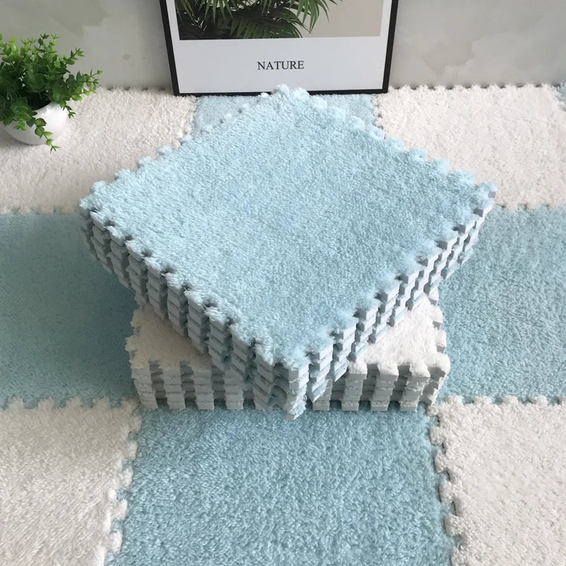 Modular Velvet Soft Foam Play Mat (20 Pcs)