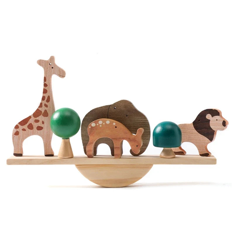 Montessori Wooden Toy Stacking&Threading