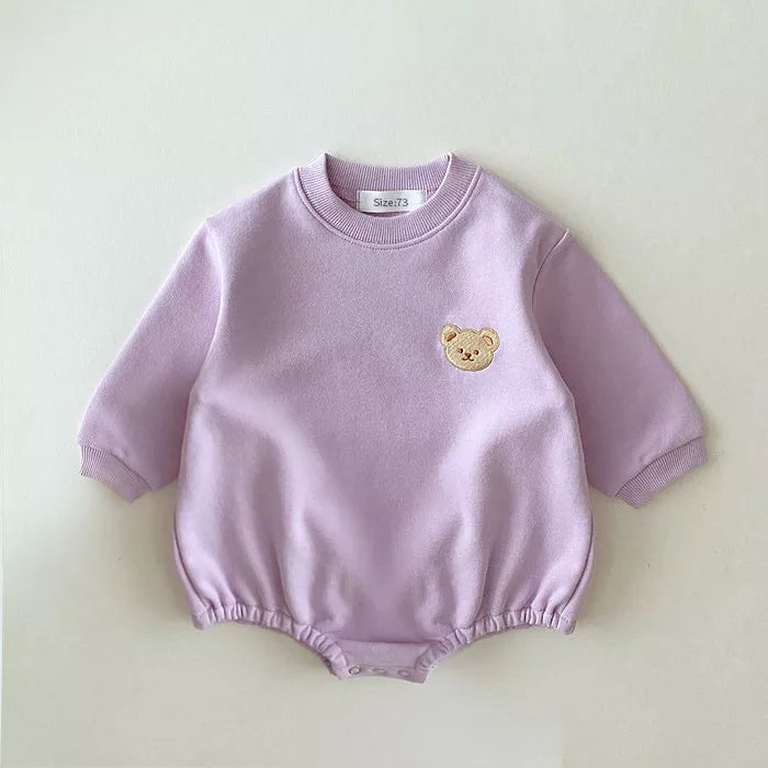 Sweatshirt with Romper Closure with Bear