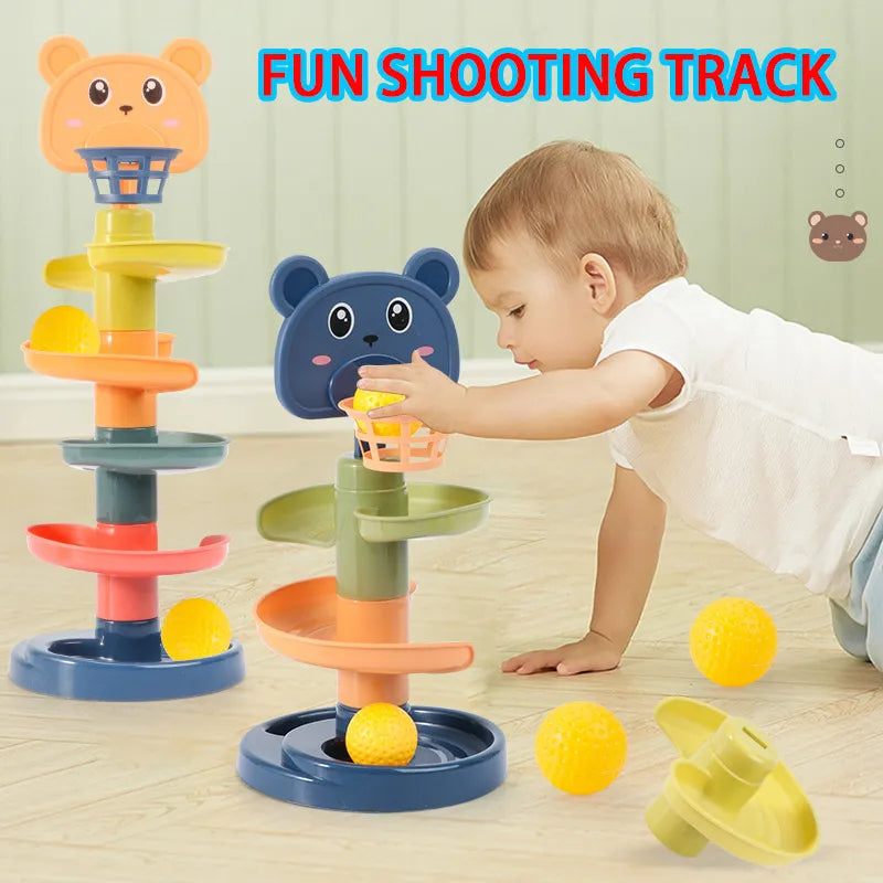 Rotating Toy Tower with Balls