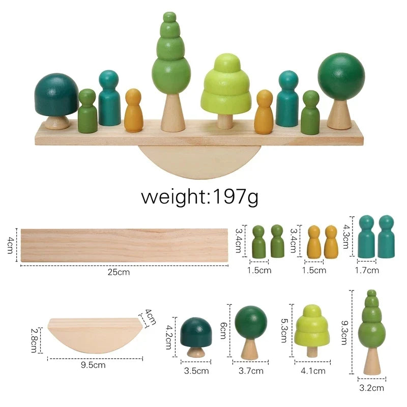 Montessori Wooden Toy Stacking&Threading