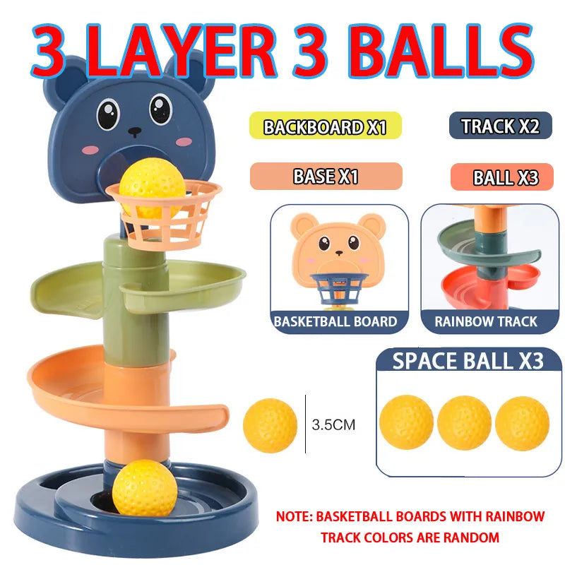 Rotating Toy Tower with Balls