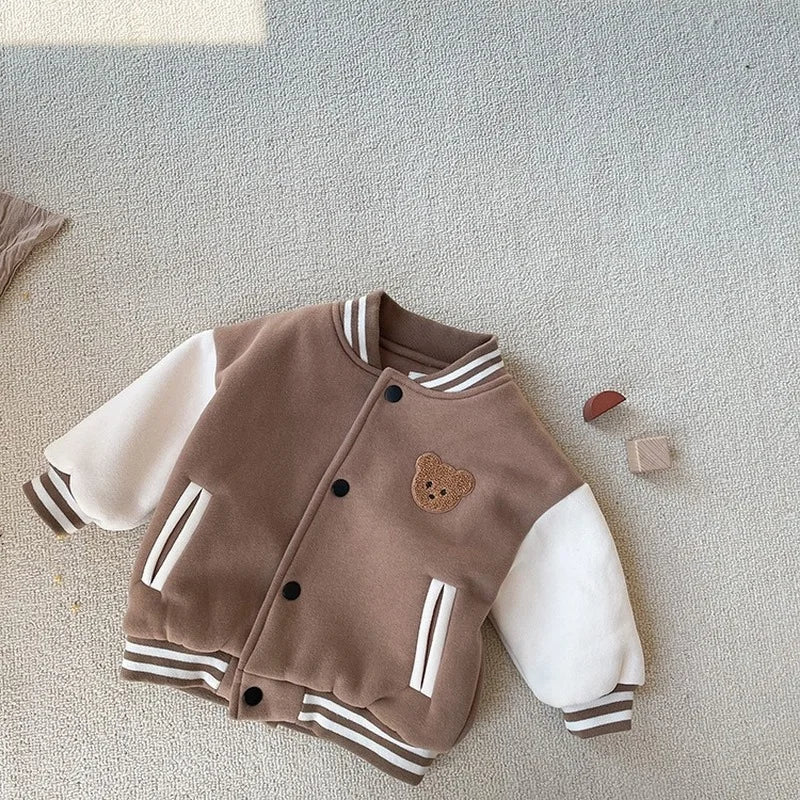 Varsity Jacket with Bear