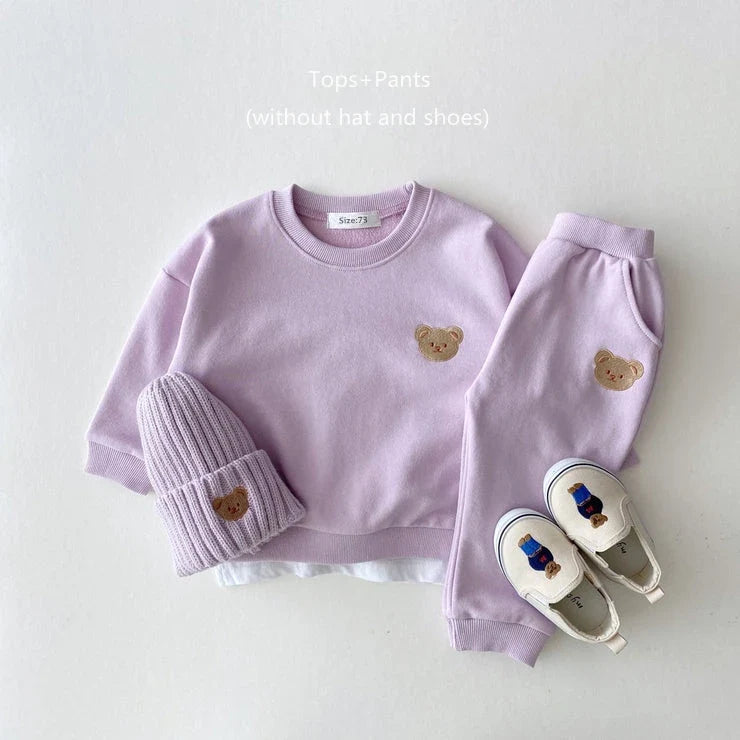 Pants and Sweatshirt Set with Bear