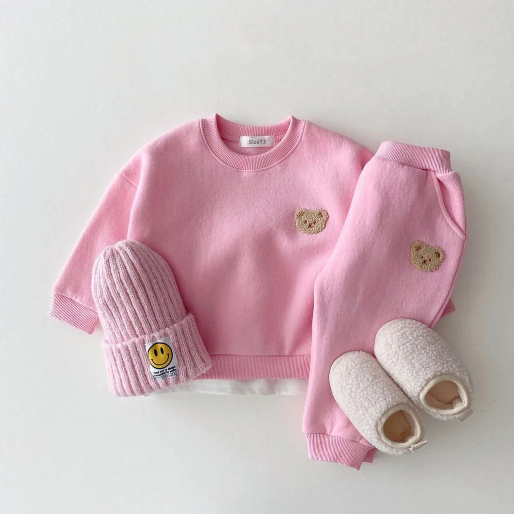Pants and Sweatshirt Set with Bear