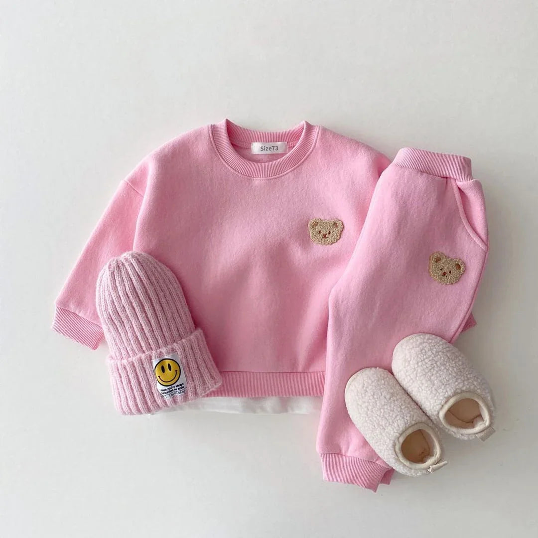 Pants and Sweatshirt Set with Bear