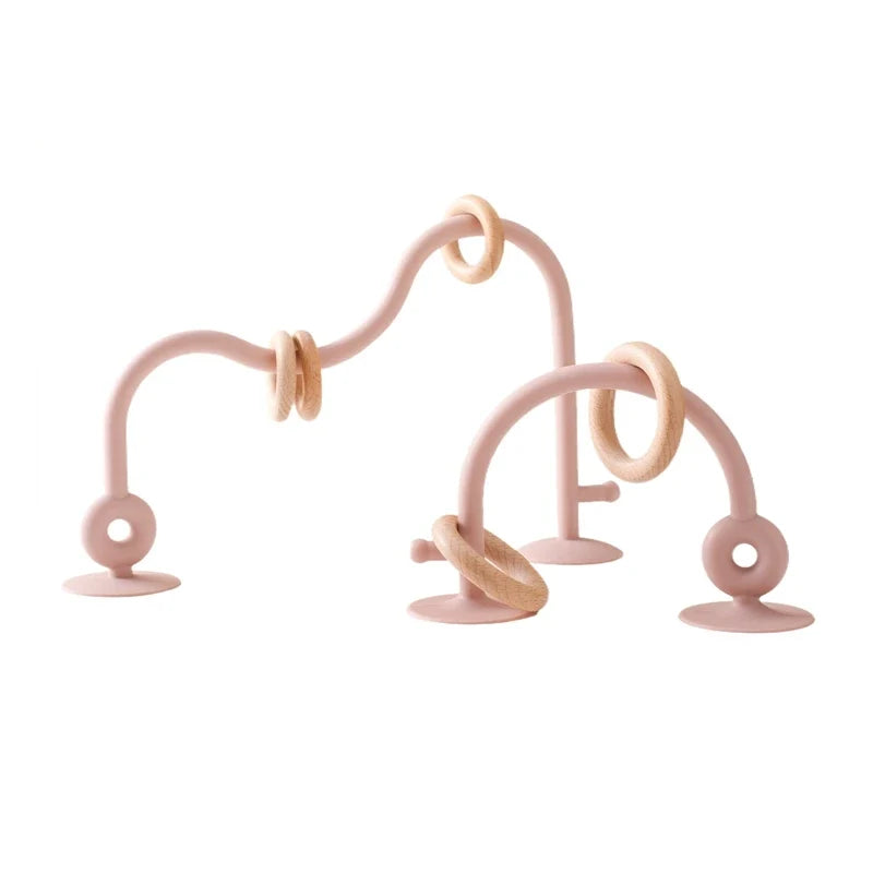 Wood and Silicone Toy Roller Coaster Set