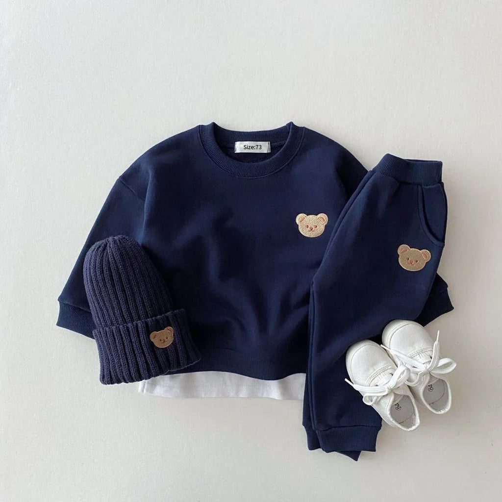 Pants and Sweatshirt Set with Bear