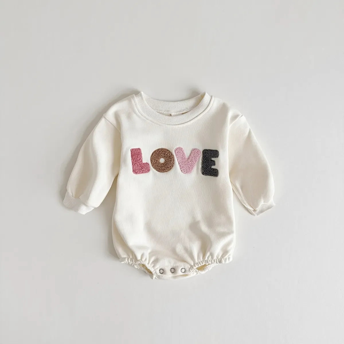 Sweatshirt with Romper Closure "Love"