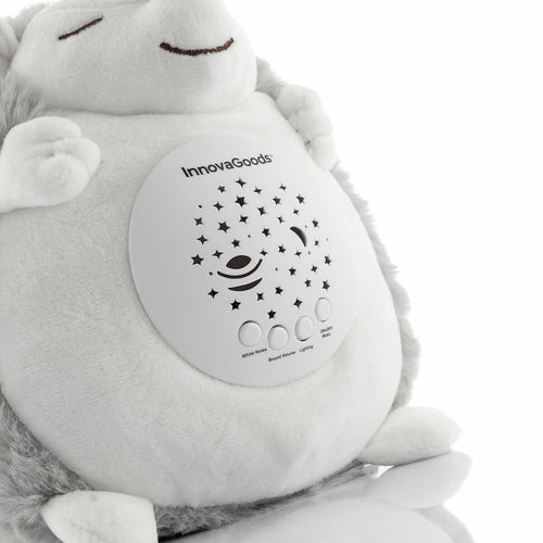 Pupazzo di peluche riccio Spikey con rumore bianco e proiettore luce notturna