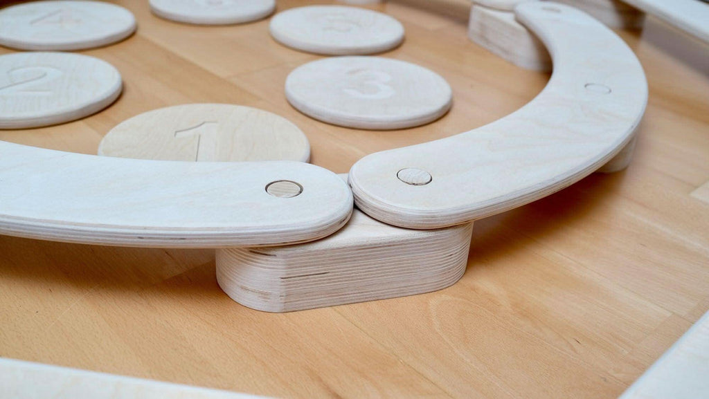 Set di Travi d'Equilibrio Circolari in Legno