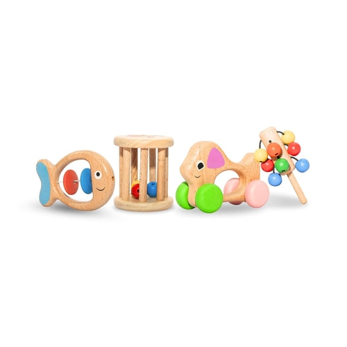 Holzspielzeug Babygeschenkset für Neugeborene