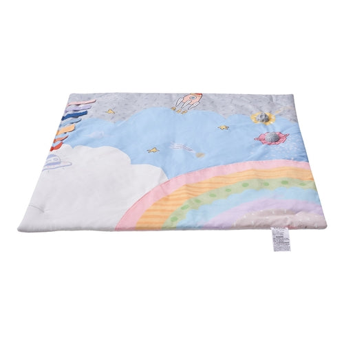 Baby Spieldecke mit Spielbogen, Krabbeldecke mit 6 sensorischen Spielsachen, Baby-Aktivität