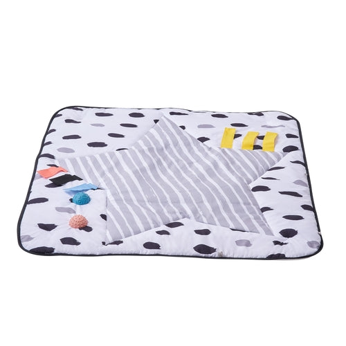 Baby Play Gym Mat, Tummy Time Mat with 6 Sensory Toys, Baby Activity